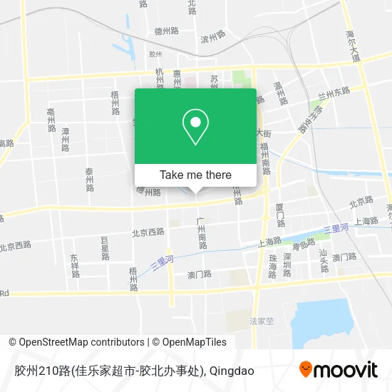 胶州210路(佳乐家超市-胶北办事处) map