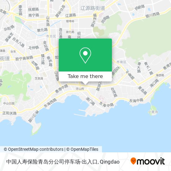 中国人寿保险青岛分公司停车场-出入口 map
