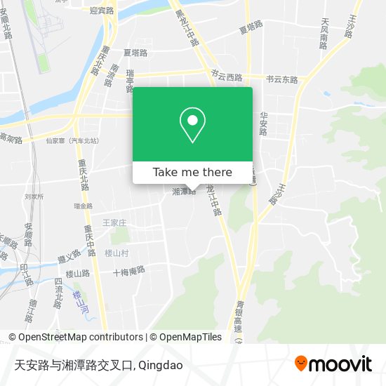 天安路与湘潭路交叉口 map