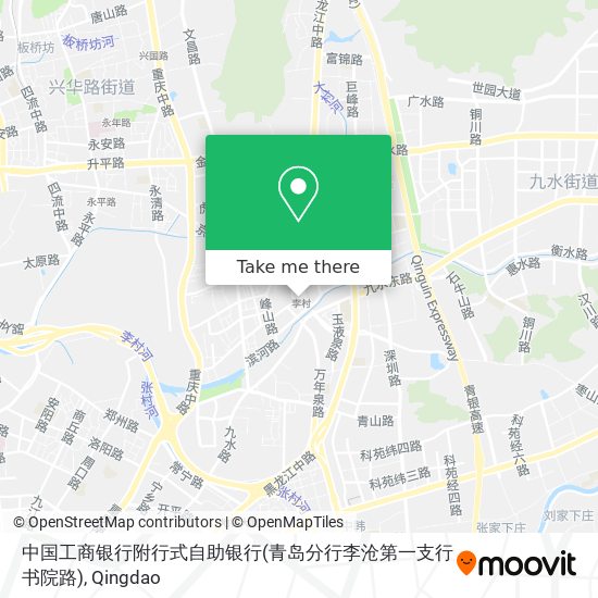 中国工商银行附行式自助银行(青岛分行李沧第一支行书院路) map