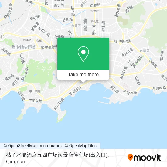 桔子水晶酒店五四广场海景店停车场(出入口) map