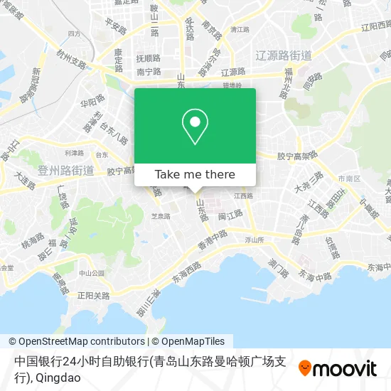 中国银行24小时自助银行(青岛山东路曼哈顿广场支行) map