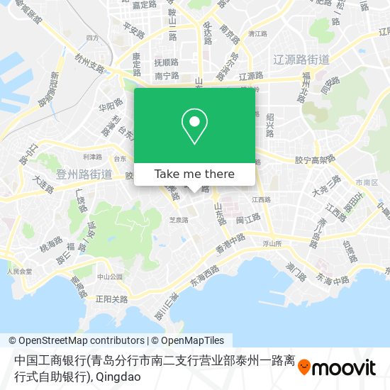 中国工商银行(青岛分行市南二支行营业部泰州一路离行式自助银行) map