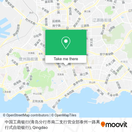 中国工商银行(青岛分行市南二支行营业部泰州一路离行式自助银行) map