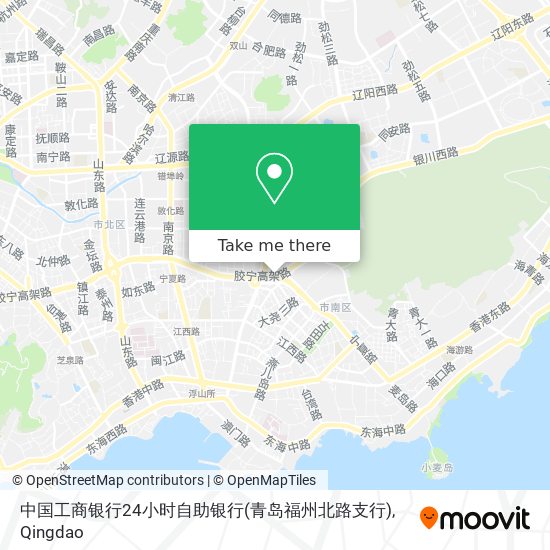中国工商银行24小时自助银行(青岛福州北路支行) map