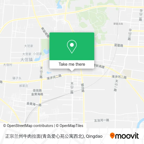 正宗兰州牛肉拉面(青岛爱心苑公寓西北) map