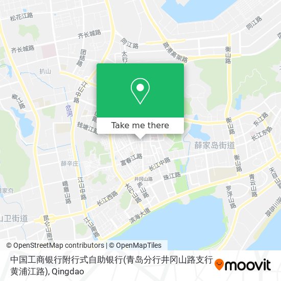 中国工商银行附行式自助银行(青岛分行井冈山路支行黄浦江路) map