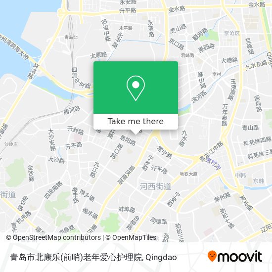 青岛市北康乐(前哨)老年爱心护理院 map