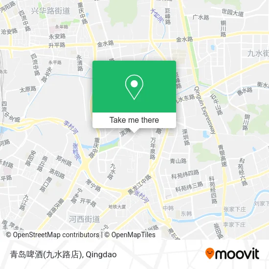 青岛啤酒(九水路店) map