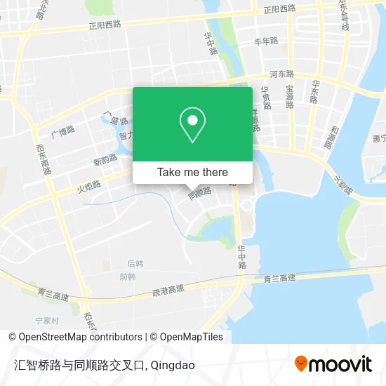 汇智桥路与同顺路交叉口 map