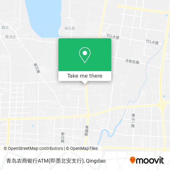 青岛农商银行ATM(即墨北安支行) map