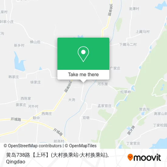 黄岛738路【上环】(大村换乘站-大村换乘站) map
