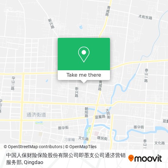 中国人保财险保险股份有限公司即墨支公司通济营销服务部 map