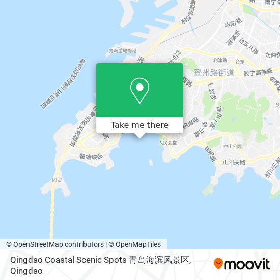 Qingdao Coastal Scenic Spots 青岛海滨风景区 map