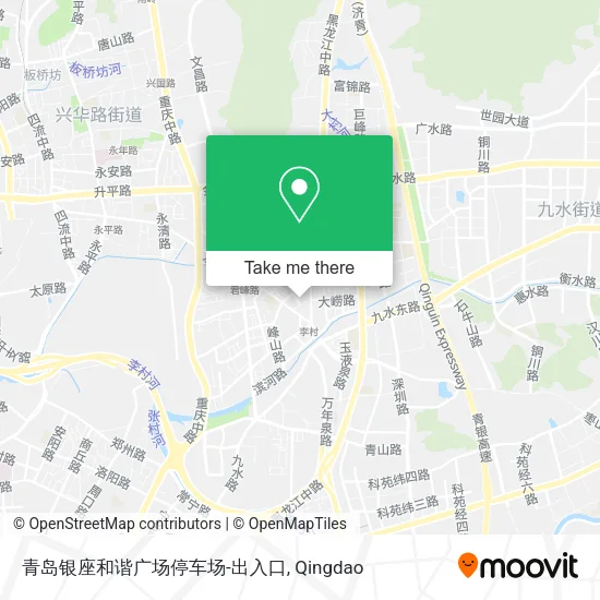 青岛银座和谐广场停车场-出入口 map