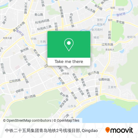 中铁二十五局集团青岛地铁2号线项目部 map