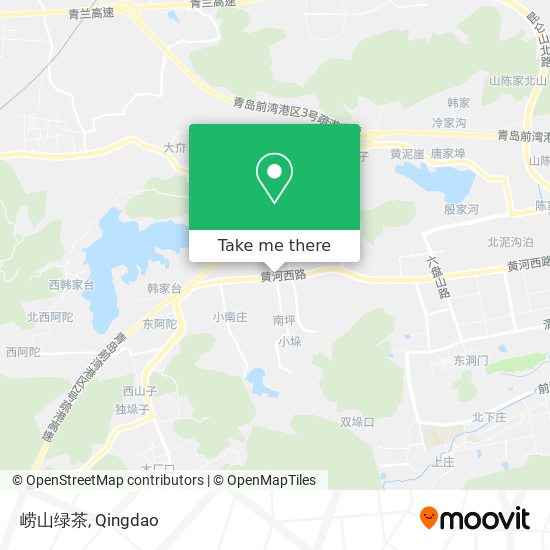 崂山绿茶 map