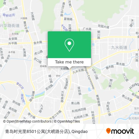 青岛时光里8501公寓(大崂路分店) map