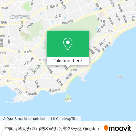 中国海洋大学(浮山校区)教师公寓-23号楼 map