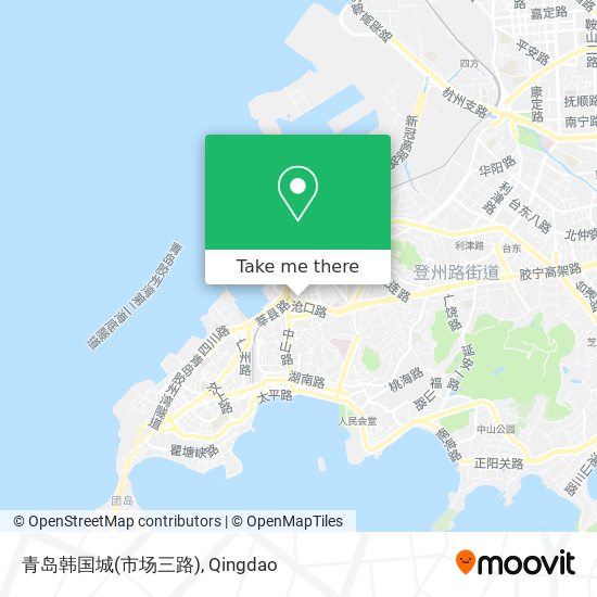 青岛韩国城(市场三路) map