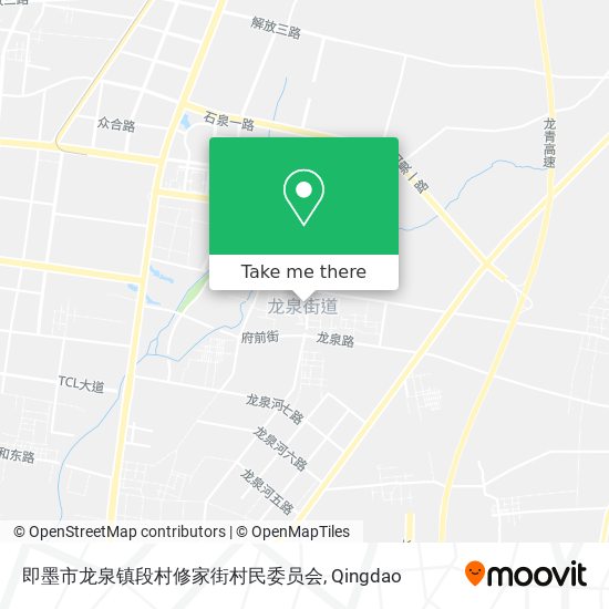 即墨市龙泉镇段村修家街村民委员会 map