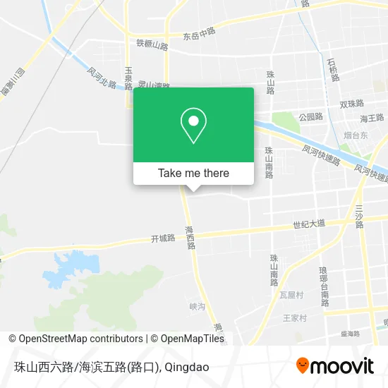 珠山西六路/海滨五路(路口) map