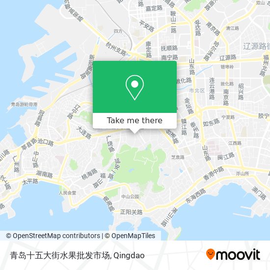 青岛十五大街水果批发市场 map