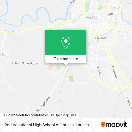 2nd Vocational High School of Larissa map
