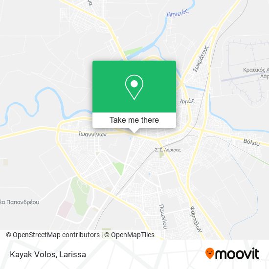Kayak Volos map