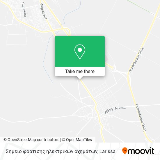 Σημείο φόρτισης ηλεκτρικών οχημάτων map