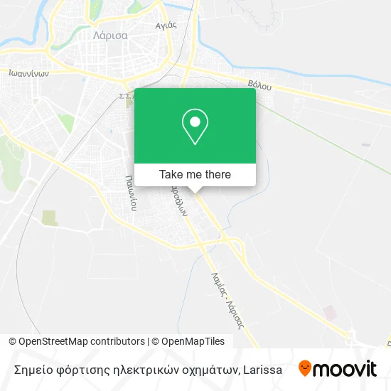 Σημείο φόρτισης ηλεκτρικών οχημάτων map