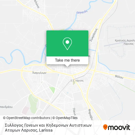 Συλλογος Γονεων και Κηδεμονων Αυτιστικων Ατομων Λαρισας map