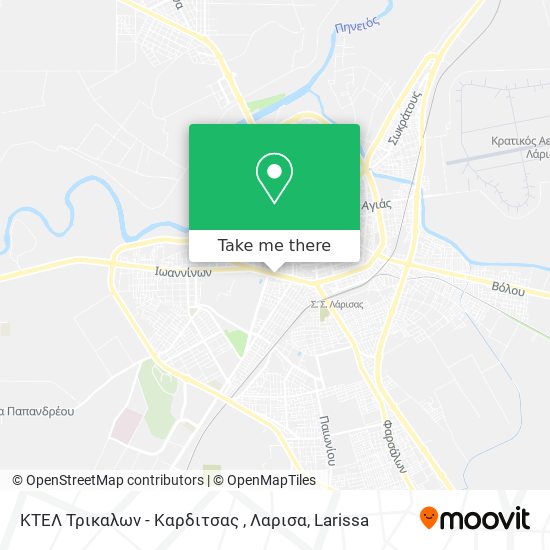 ΚΤΕΛ Τρικαλων - Καρδιτσας , Λαρισα map
