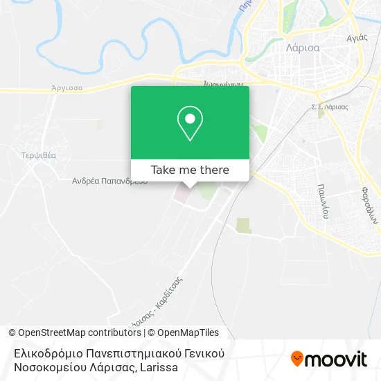 Ελικοδρόμιο Πανεπιστημιακού Γενικού Νοσοκομείου Λάρισας map