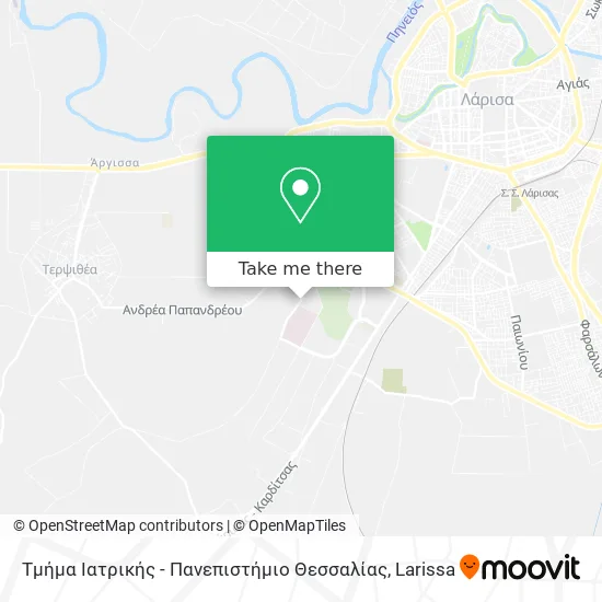 Τμήμα Ιατρικής - Πανεπιστήμιο Θεσσαλίας map