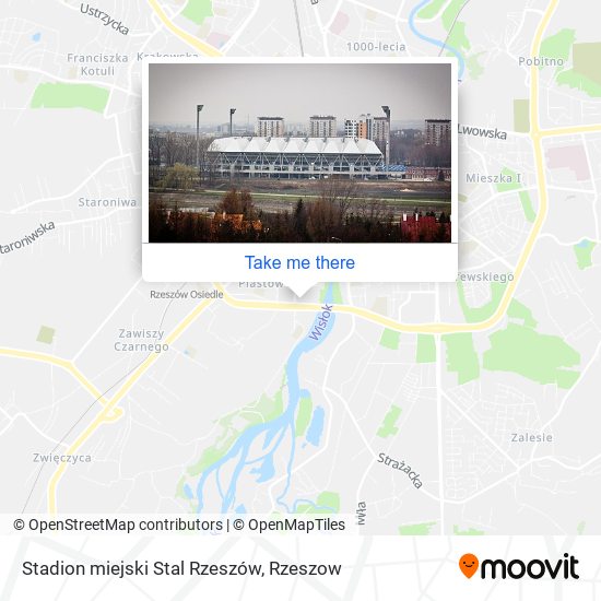 Карта Stadion miejski Stal Rzeszów