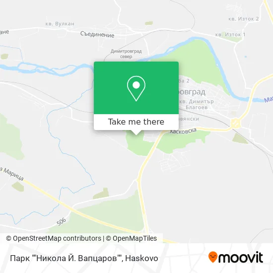 Парк ""Никола Й. Вапцаров"" map