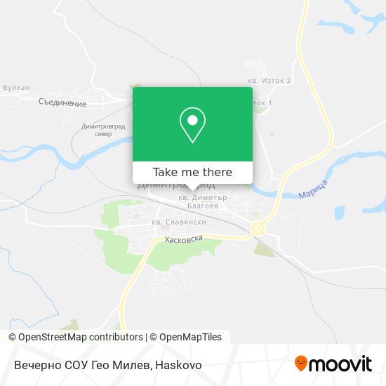 Вечерно СОУ Гео Милев map
