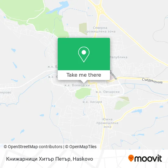 Книжарници Хитър Петър map