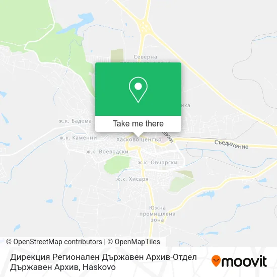 Карта Дирекция Регионален Държавен Архив-Отдел Държавен Архив