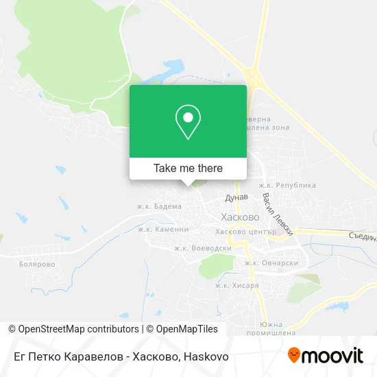 Карта Ег Петко Каравелов - Хасково