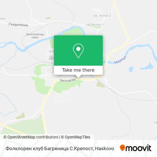 Карта Фолклорен клуб Багреница С.Крепост