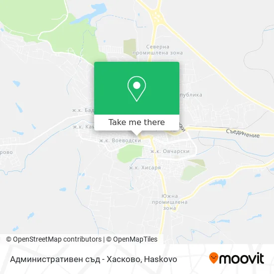Административен съд - Хасково map