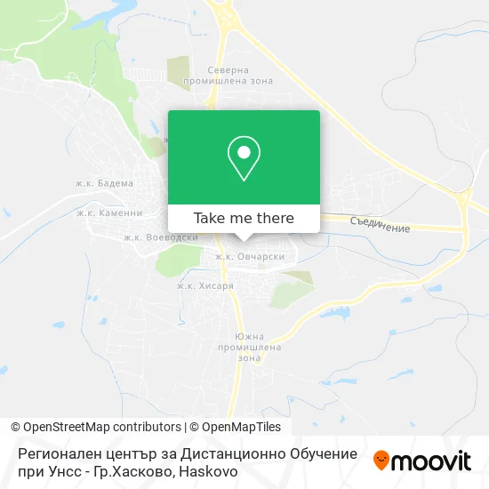Регионален център за Дистанционно Обучение при Унсс - Гр.Хасково map