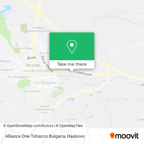 Карта Alliance One Tobacco Bulgaria