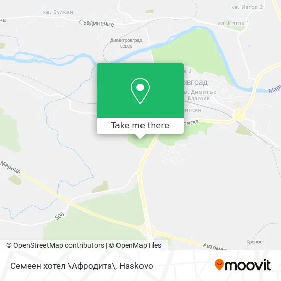 Семеен хотел \Афродита\ map