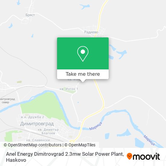 Anel Energy Dimitrovgrad 2.3mw Solar Power Plant map