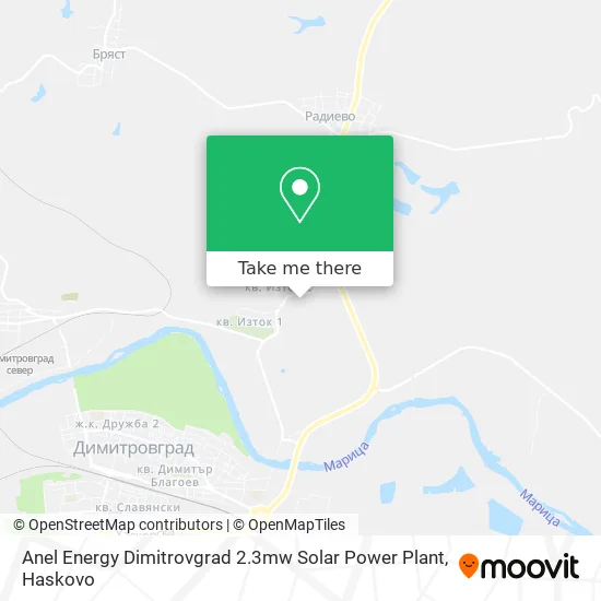 Карта Anel Energy Dimitrovgrad 2.3mw Solar Power Plant