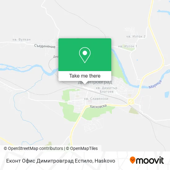 Карта Еконт Офис Димитровград Естило