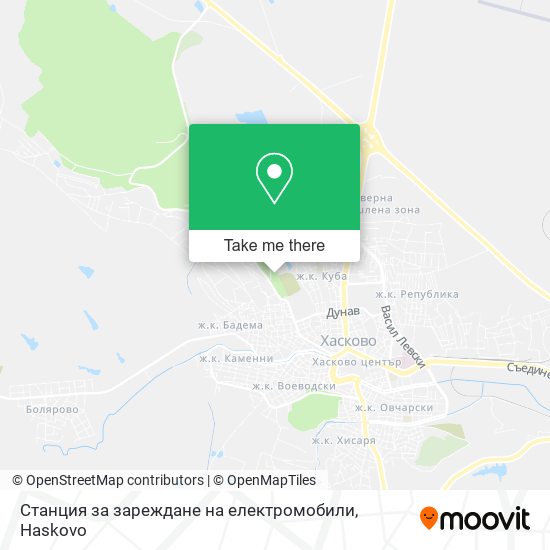 Карта Станция за зареждане на електромобили